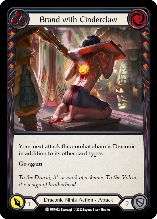 Brand with Cinderclaw (Blue) [Uprising] Rainbow Foil