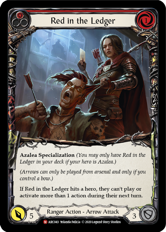 Red in the Ledger [Arcane Rising Unlimited] Unlimited Rainbow Foil