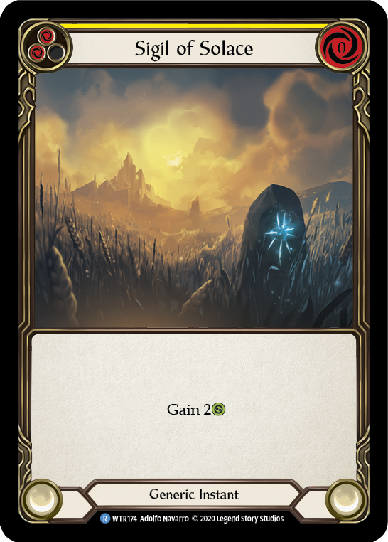 Sigil of Solace (Yellow) [Welcome to Rathe Unlimited] Unlimited Rainbow Foil