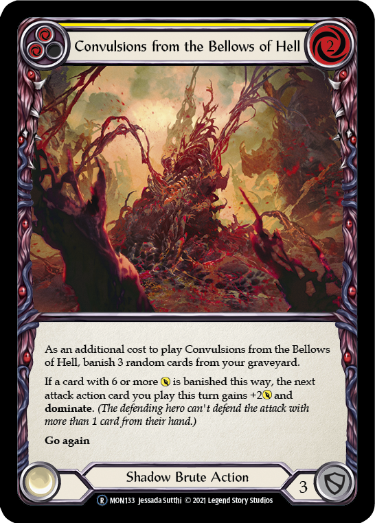 Convulsions from the Bellows of Hell (Yellow) [Monarch Unlimited] Unlimited Rainbow Foil