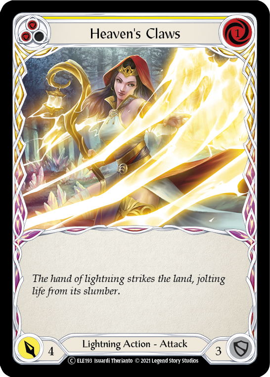 Heaven's Claws (Yellow) [Tales of Aria Unlimited] Unlimited Rainbow Foil