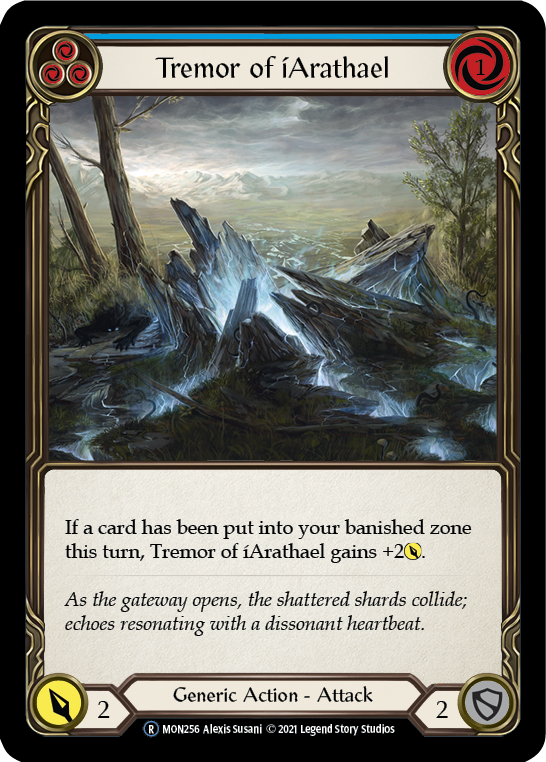 Tremor of iArathael (Blue) [Monarch Unlimited] Unlimited Rainbow Foil