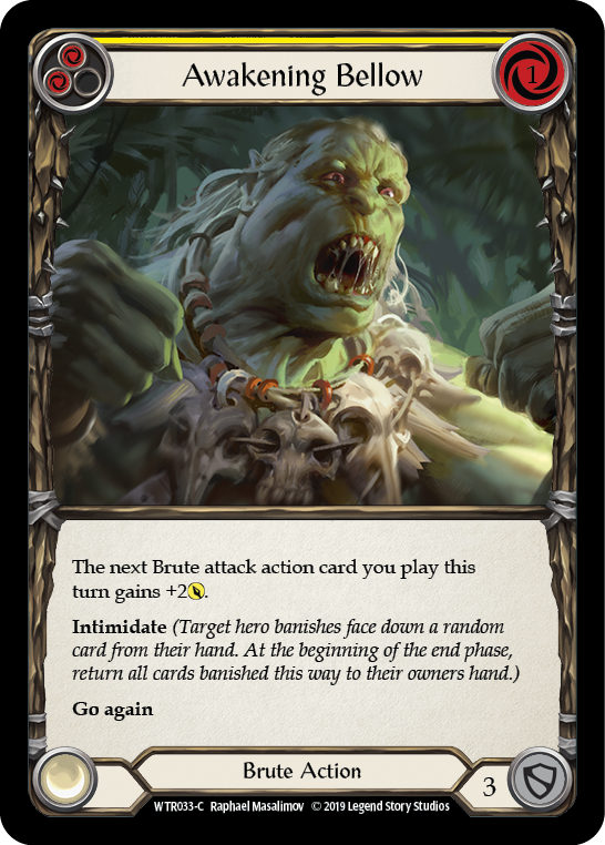 Awakening Bellow (Yellow) [Welcome to Rathe 1st Edition] Alpha Print Normal