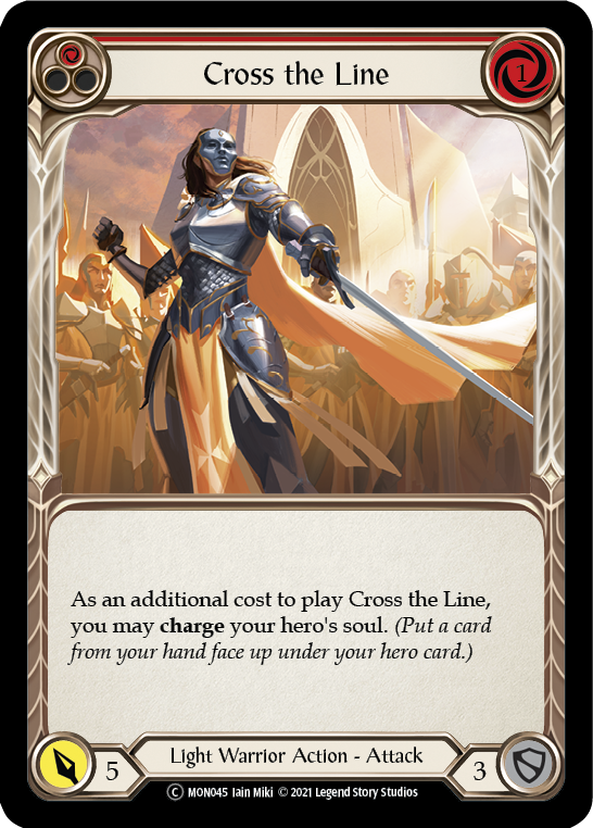 Cross the Line (Red) [Monarch Unlimited] Unlimited Rainbow Foil
