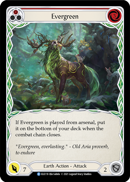 Evergreen (Red) [Tales of Aria 1st Edition] 1st Edition Rainbow Foil