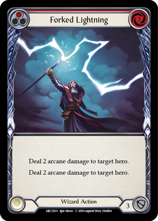 Forked Lightning [Arcane Rising 1st Edition] 1st Edition Rainbow Foil