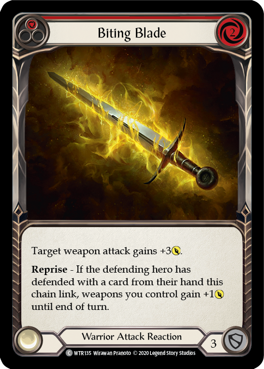 Biting Blade (Red) [Welcome to Rathe Unlimited] Unlimited Rainbow Foil