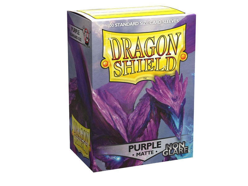 Manches du bouclier du dragon mauve mat non éblouissant 100ct