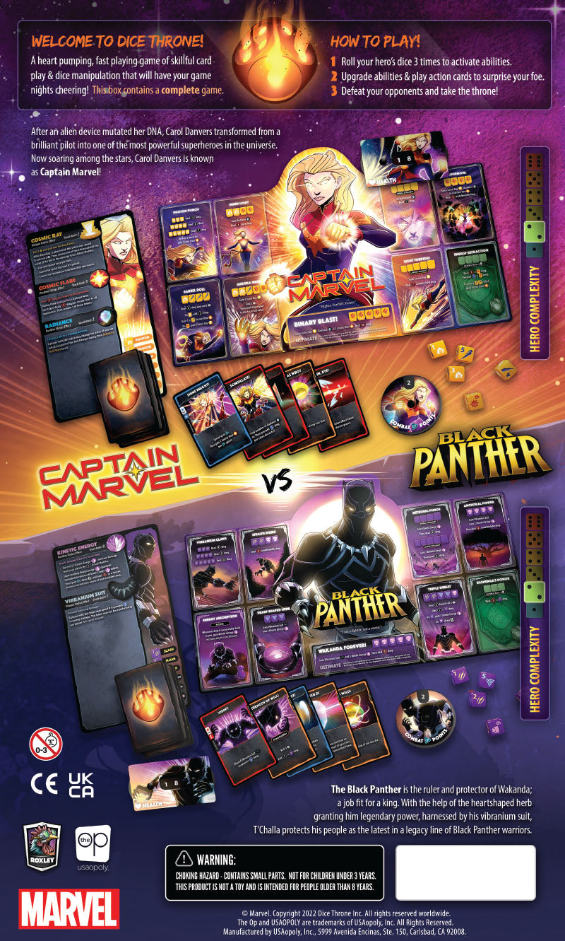Dice Throne Marvel Box 1 - Captain Marvel/Black Panther (EN)