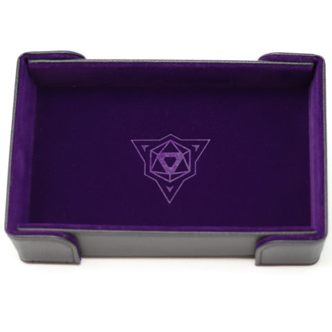 Plateau magnétique rectangulaire - Velours violet