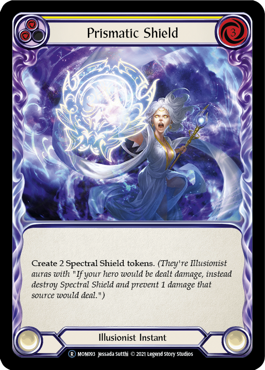 Prismatic Shield (Yellow) [Monarch Unlimited] Unlimited Rainbow Foil