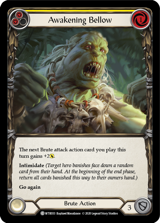 Awakening Bellow (Yellow) [Welcome to Rathe Unlimited] Unlimited Rainbow Foil