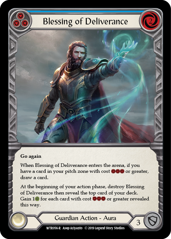 Blessing of Deliverance (Blue) [Welcome to Rathe 1st Edition] Alpha Print Rainbow Foil