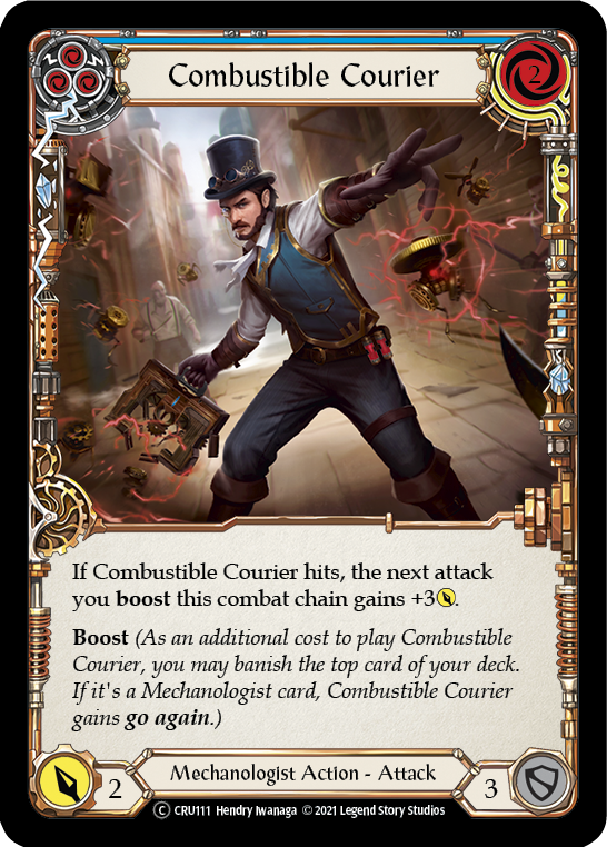 Combustible Courier (Blue) [Crucible of War Unlimited] Unlimited Normal