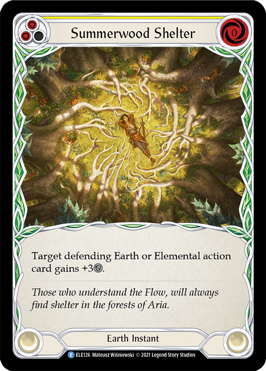 Summerwood Shelter (Yellow) [Tales of Aria 1st Edition] 1st Edition Rainbow Foil