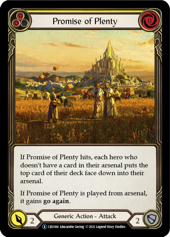 Promise of Plenty (Yellow) [Crucible of War Unlimited] Unlimited Rainbow Foil