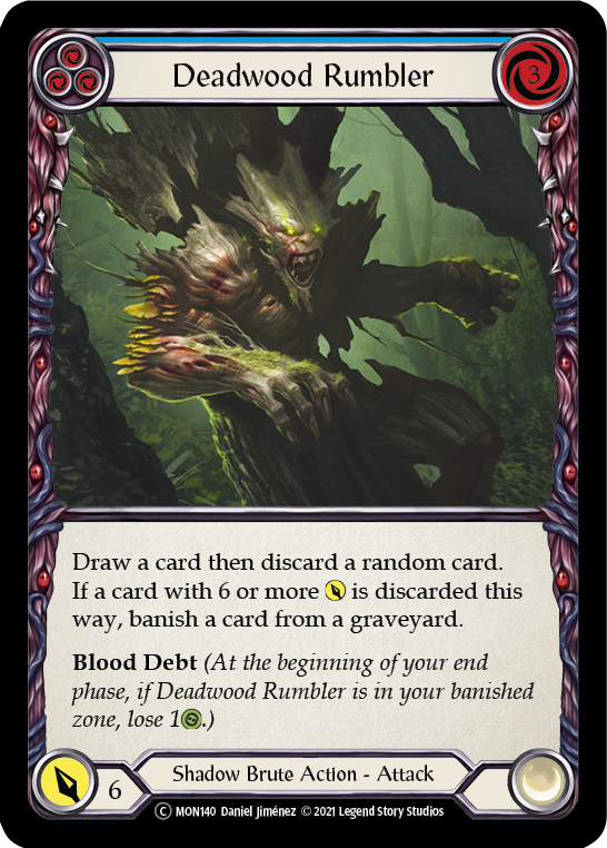 Deadwood Rumbler (Blue) [Monarch Unlimited] Unlimited Rainbow Foil