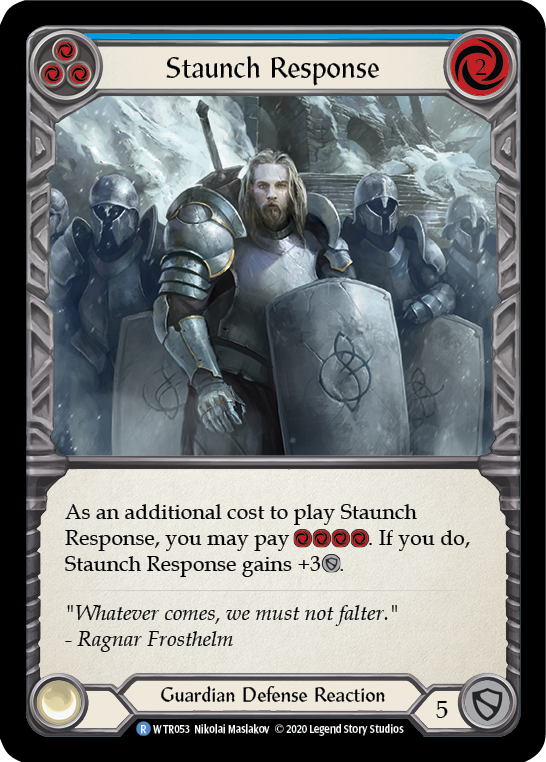 Staunch Response (Blue) [Welcome to Rathe Unlimited] Unlimited Rainbow Foil
