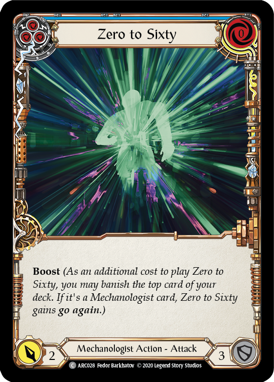 Zero to Sixty (Blue) [Arcane Rising Unlimited] Unlimited Rainbow Foil