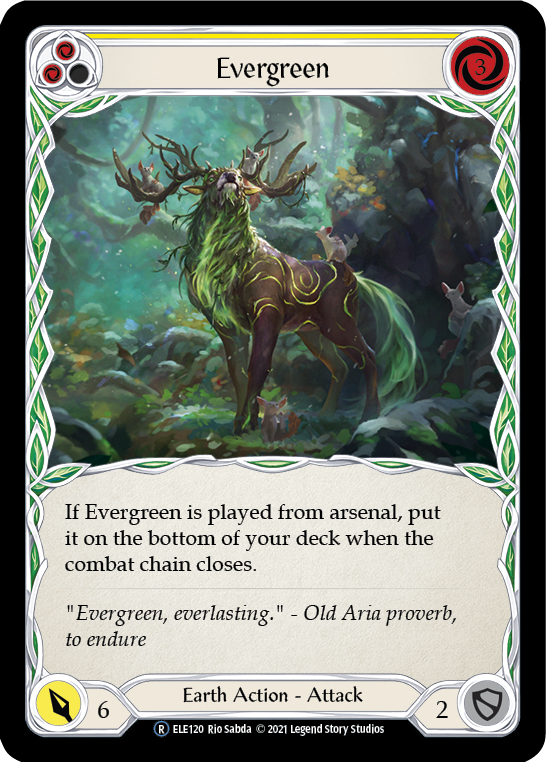 Evergreen (Yellow) [Tales of Aria Unlimited] Unlimited Rainbow Foil