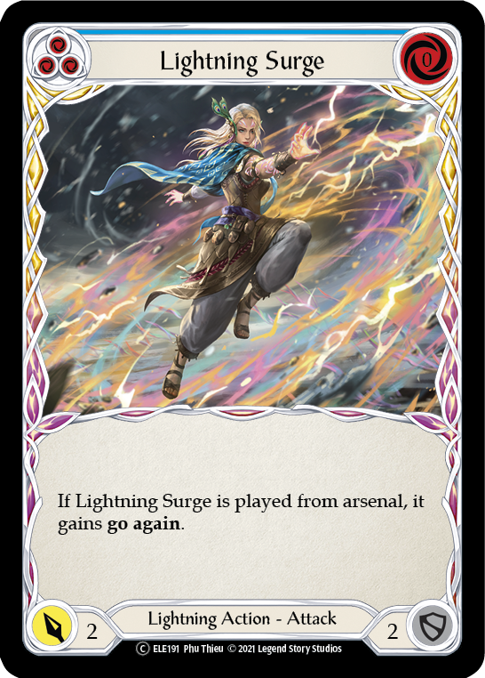 Lightning Surge (Blue) [Tales of Aria Unlimited] Unlimited Rainbow Foil