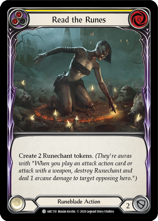 Read the Runes (Yellow) [Arcane Rising Unlimited] Unlimited Rainbow Foil