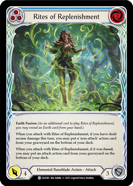 Rites of Replenishment (Blue) [Tales of Aria 1st Edition] 1st Edition Rainbow Foil
