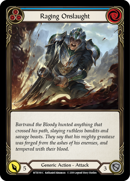 Raging Onslaught (Blue) [Welcome to Rathe 1st Edition] Alpha Print Normal