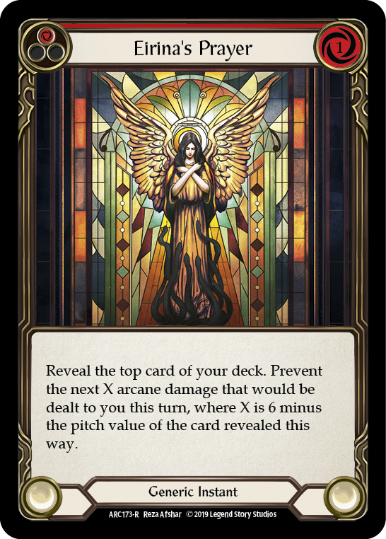 Eirina's Prayer (Red) [Arcane Rising 1st Edition] 1st Edition Rainbow Foil