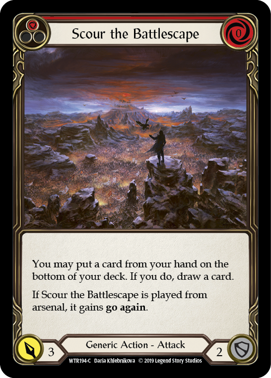 Scour the Battlescape (Red) [Welcome to Rathe 1st Edition] Alpha Print Normal