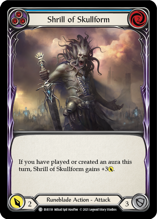 Shrill of Skullform (Blue) [Everfest] 1st Edition Normal