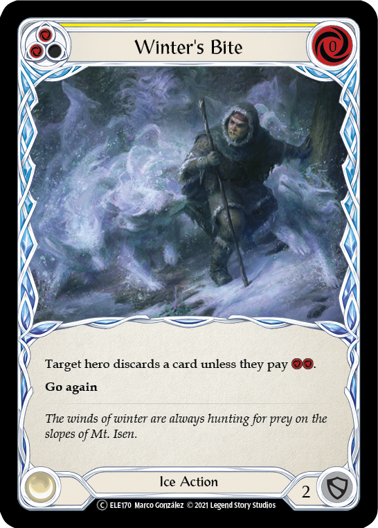 Winter's Bite (Yellow) [Tales of Aria Unlimited] Unlimited Rainbow Foil
