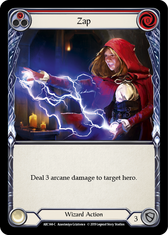 Zap (Red) [Arcane Rising 1st Edition] 1st Edition Rainbow Foil
