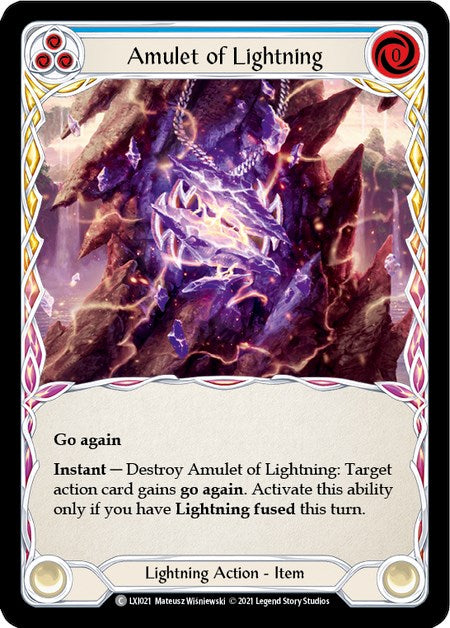 Amulet of Lightning (Blue) [Tales of Aria Blitz Deck] 1st Edition Normal