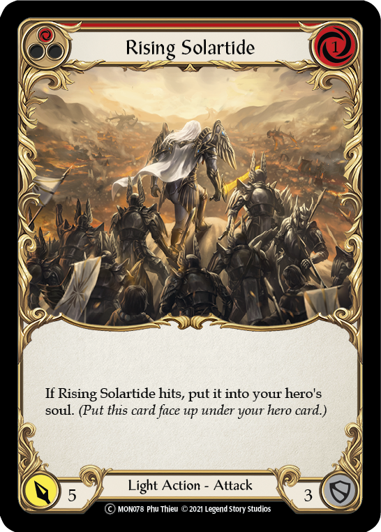 Rising Solartide (Red) [Monarch Unlimited] Unlimited Rainbow Foil