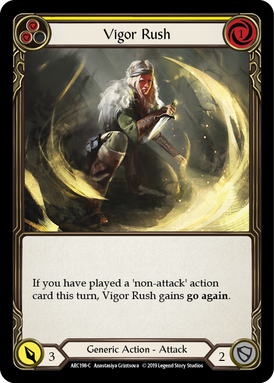 Vigor Rush (Yellow) [Arcane Rising 1st Edition] 1st Edition Normal