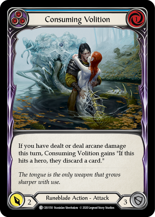 Consuming Volition (Blue) [Crucible of War 1st Edition] 1st Edition Normal