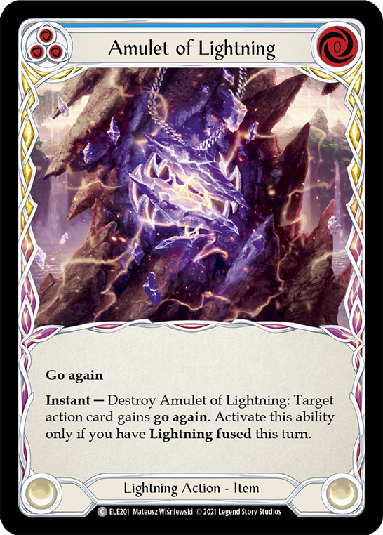 Amulet of Lightning [Tales of Aria 1st Edition] 1st Edition Rainbow Foil