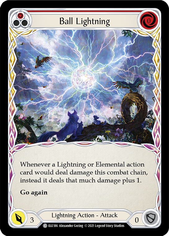Ball Lightning (Red) [Tales of Aria 1st Edition] 1st Edition Rainbow Foil