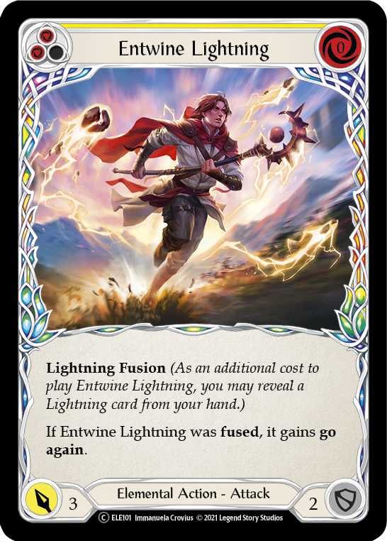 Entwine Lightning (Yellow) [Tales of Aria Unlimited] Unlimited Rainbow Foil