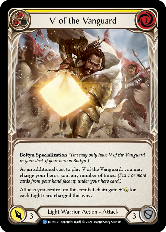 V of the Vanguard [Monarch 1st Edition] 1st Edition Rainbow Foil