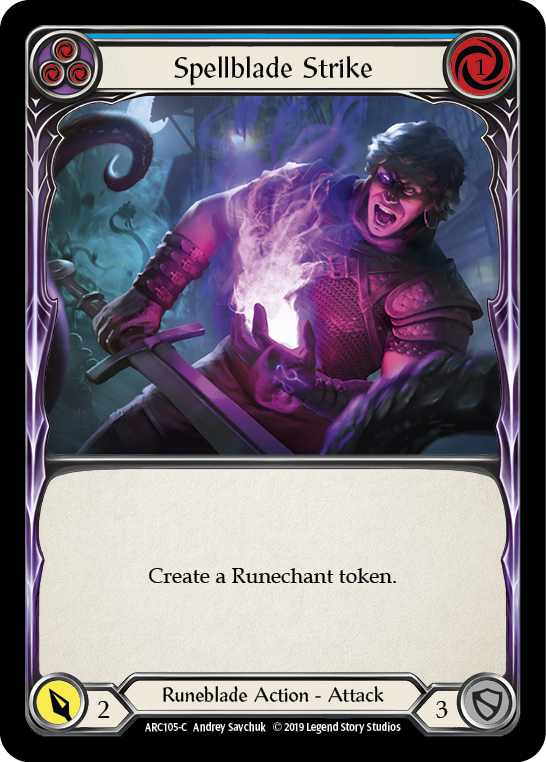Spellblade Strike (Blue) [Arcane Rising 1st Edition] 1st Edition Rainbow Foil