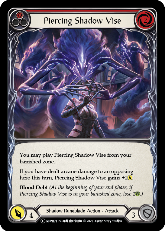 Piercing Shadow Vise (Red) [Monarch Unlimited] Unlimited Rainbow Foil