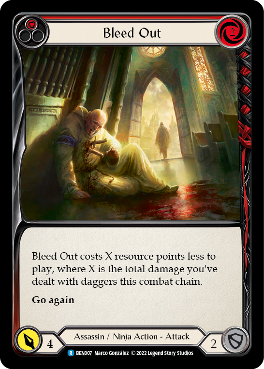 Bleed Out (Red) [Outsiders] (Benji Blitz Deck)