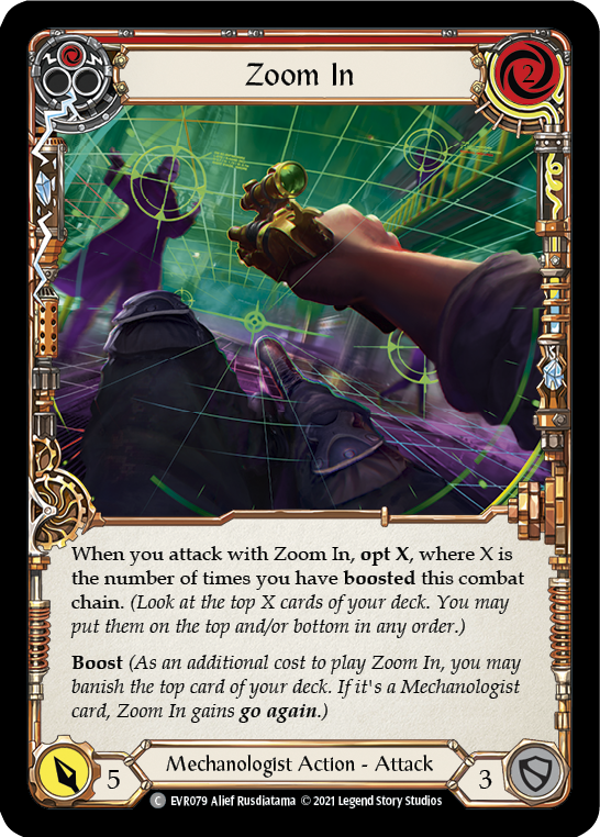 Zoom In (Red) [Everfest] 1st Edition Rainbow Foil