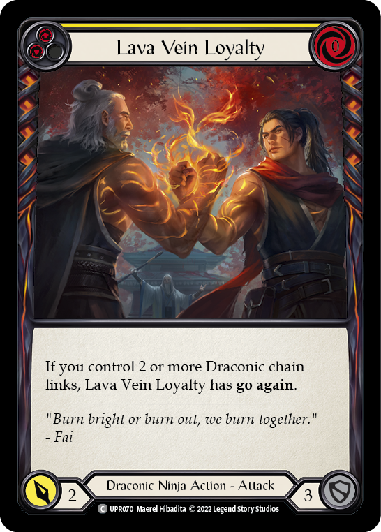 Lava Vein Loyalty (Yellow) [Uprising] Rainbow Foil