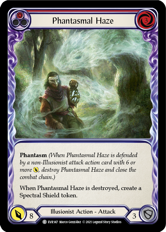 Phantasmal Haze (Red) [Everfest] 1st Edition Rainbow Foil