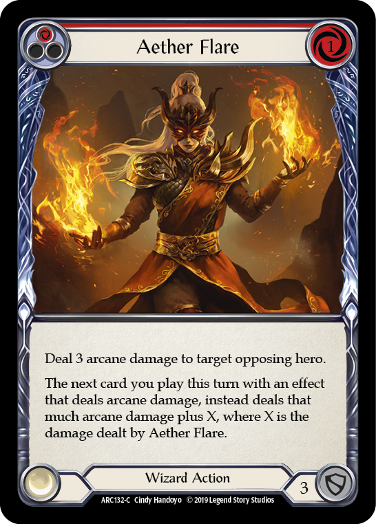 Aether Flare (Red) [Arcane Rising 1st Edition] 1st Edition Normal