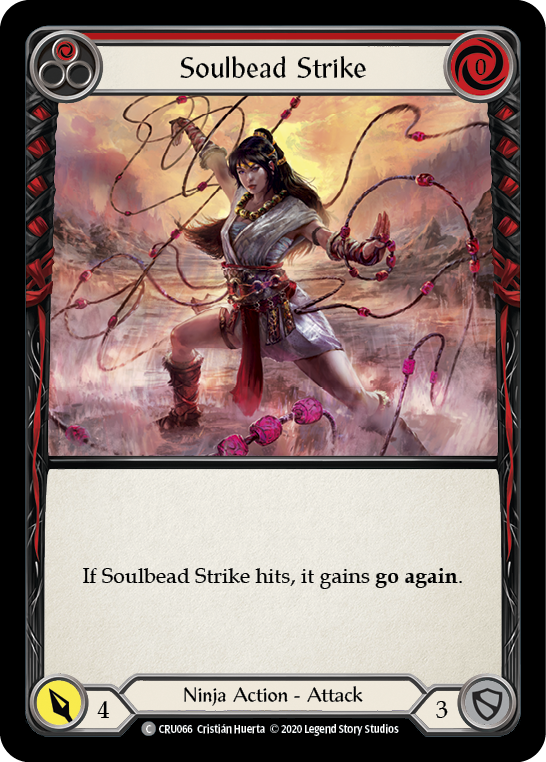 Soulbead Strike (Red) [Crucible of War 1st Edition] 1st Edition Rainbow Foil