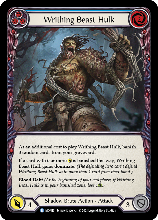 Writhing Beast Hulk (Blue) [Monarch 1st Edition] 1st Edition Rainbow Foil